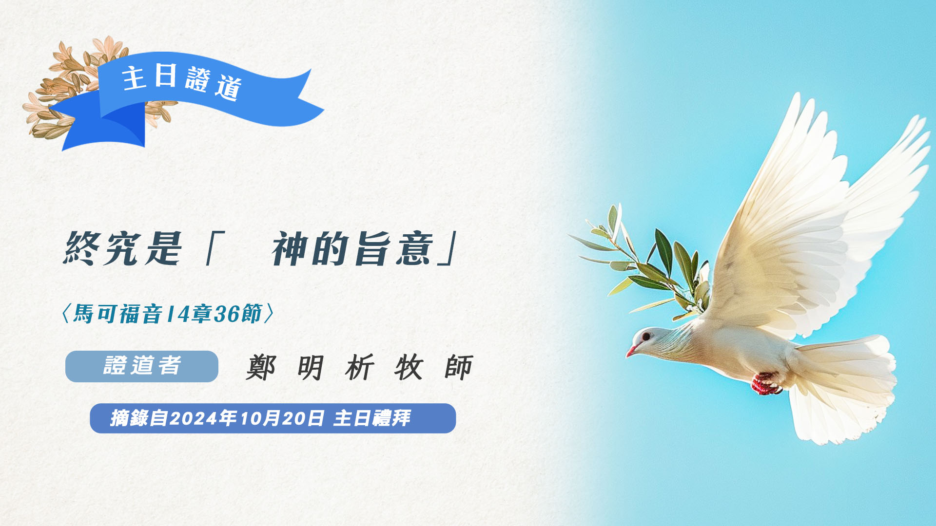 終究是「 神的旨意」 - 基督教福音宣教會,攝理教會,鄭明析牧師,月明洞